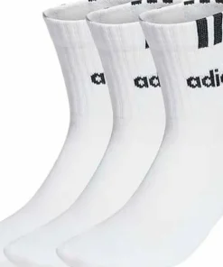 Clearance 3-Stripes Linear Half-Crew Cushioned Socks 3 Pairs Herrstrumpor|Damstrumpor