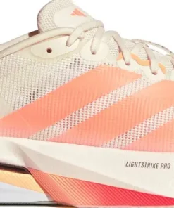 Adidas Women's Adizero Boston 13 Off white/Beam orange/Acid orange
