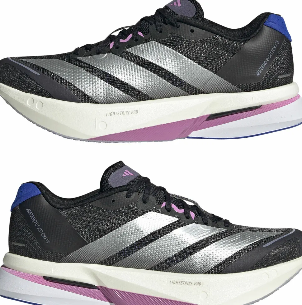Adidas Women's Adizero Boston 13 Core Black/Silver Mint/Lucid Blue