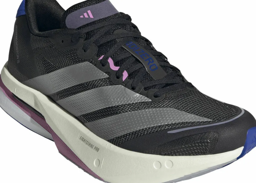 Adidas Women's Adizero Boston 13 Core Black/Silver Mint/Lucid Blue