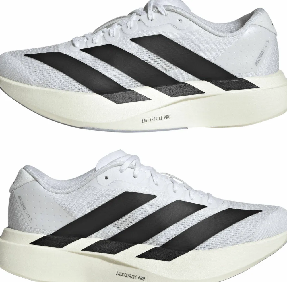Best Women's Adizero Evo SL Cloud White/Core Black/Cloud White Löparskor Dam