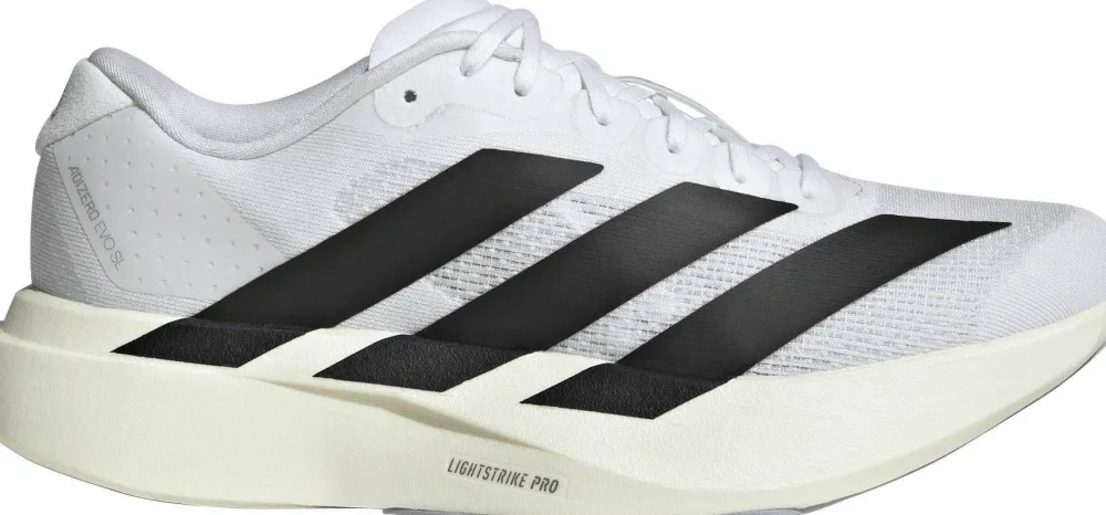 Best Women's Adizero Evo SL Cloud White/Core Black/Cloud White Löparskor Dam