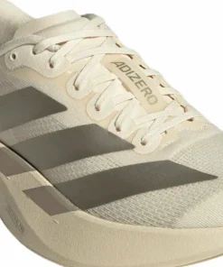 Adidas Women's Adizero Evo SL Wonder White/Cyber Metallic/Warm Vanilla Clearance