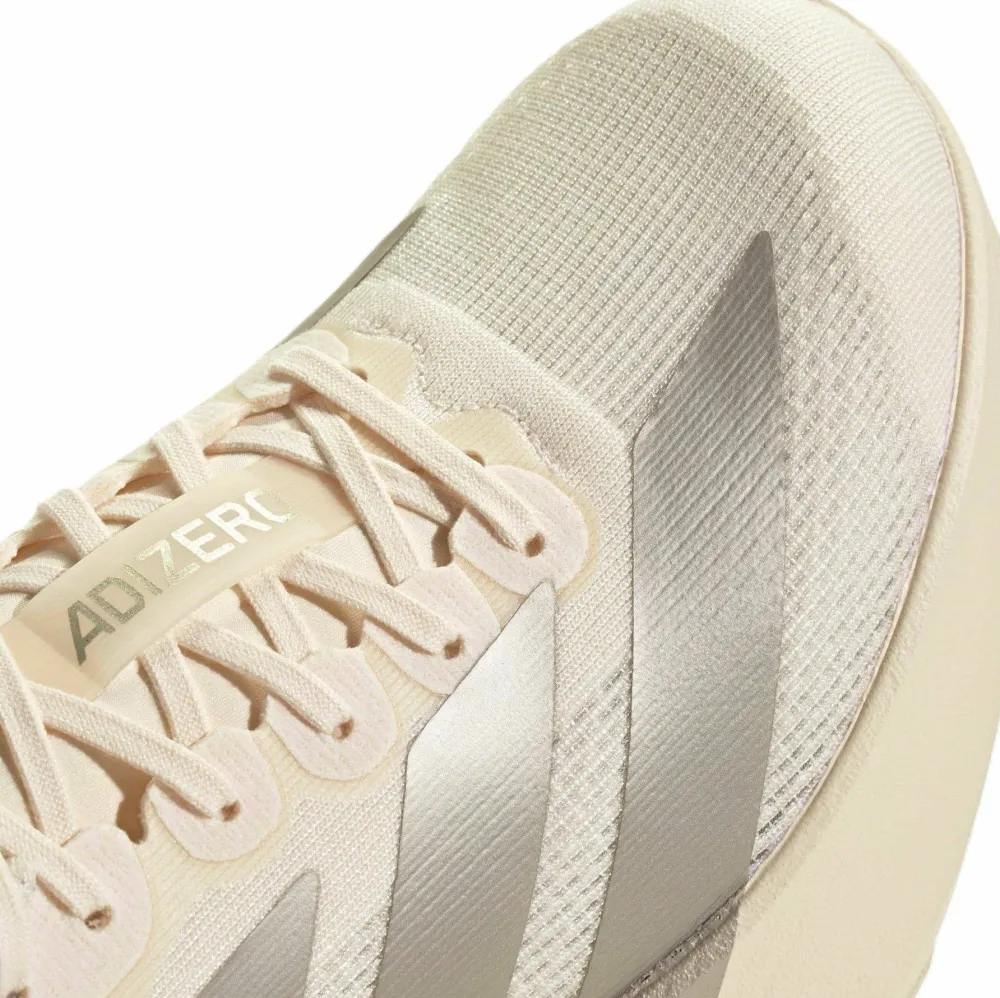 Adidas Women's Adizero Evo SL Wonder White/Cyber Metallic/Warm Vanilla Clearance