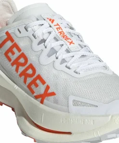 Adidas Women's Terrex Agravic Speed Ultra Trail Running Shoes Cloud White/Impact Orange/Dash Grey