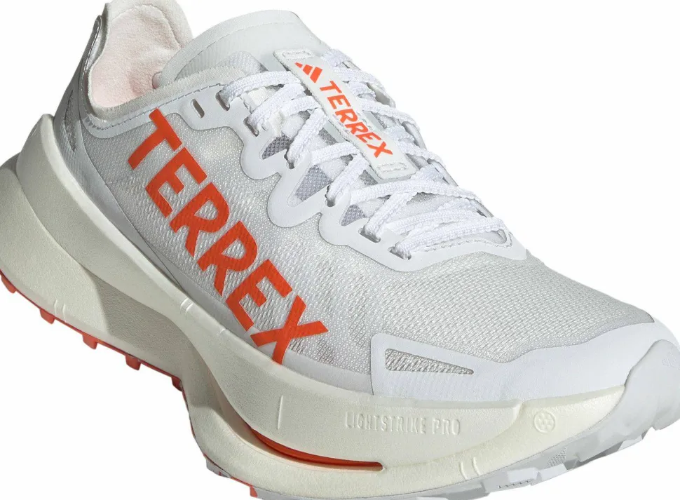 Adidas Women's Terrex Agravic Speed Ultra Trail Running Shoes Cloud White/Impact Orange/Dash Grey