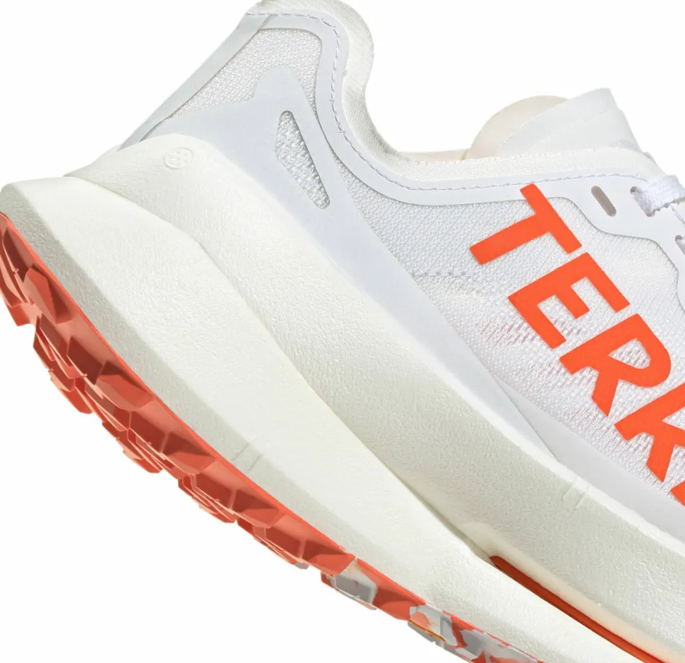 Adidas Women's Terrex Agravic Speed Ultra Trail Running Shoes Cloud White/Impact Orange/Dash Grey