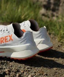 Adidas Women's Terrex Agravic Speed Ultra Trail Running Shoes Cloud White/Impact Orange/Dash Grey