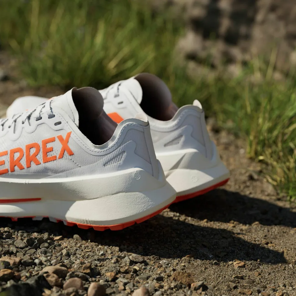 Adidas Women's Terrex Agravic Speed Ultra Trail Running Shoes Cloud White/Impact Orange/Dash Grey