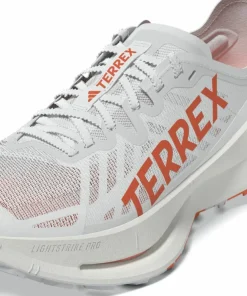Adidas Women's Terrex Agravic Speed Ultra Trail Running Shoes Cloud White/Impact Orange/Dash Grey