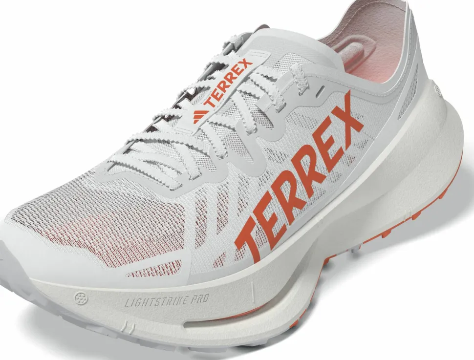 Adidas Women's Terrex Agravic Speed Ultra Trail Running Shoes Cloud White/Impact Orange/Dash Grey