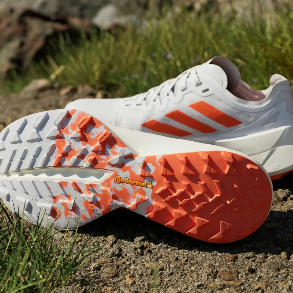 Adidas Women's Terrex Agravic Speed Ultra Trail Running Shoes Cloud White/Impact Orange/Dash Grey