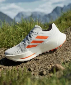 Adidas Women's Terrex Agravic Speed Ultra Trail Running Shoes Cloud White/Impact Orange/Dash Grey