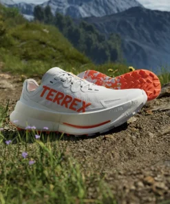 Adidas Women's Terrex Agravic Speed Ultra Trail Running Shoes Cloud White/Impact Orange/Dash Grey
