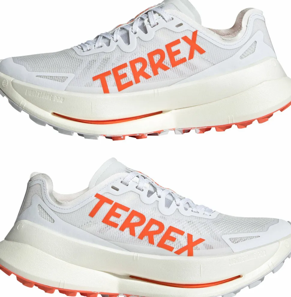 Adidas Women's Terrex Agravic Speed Ultra Trail Running Shoes Cloud White/Impact Orange/Dash Grey