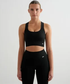 Aim'n Women's High Support Ribbed Bra Black Clearance