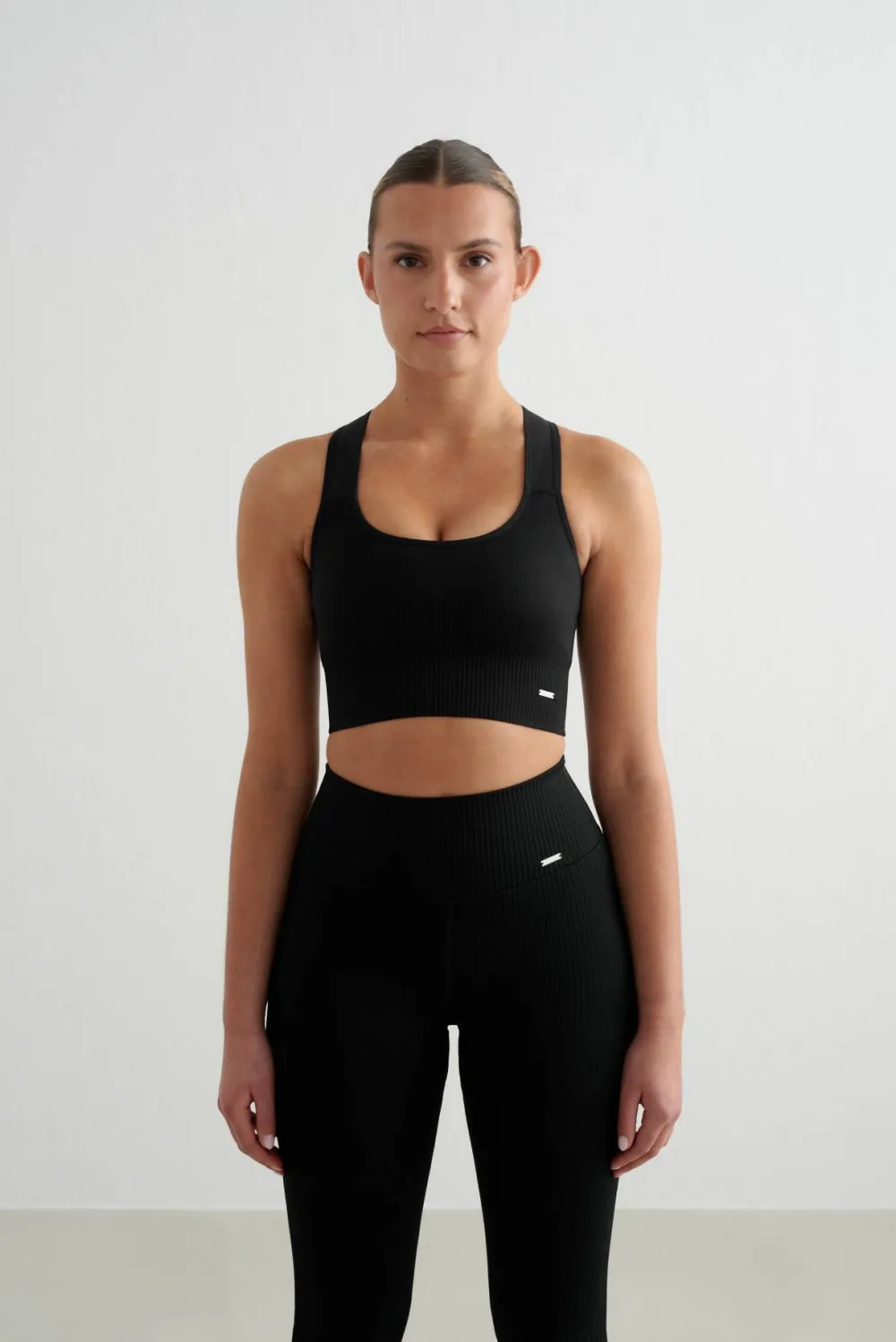 Aim'n Women's High Support Ribbed Bra Black Clearance