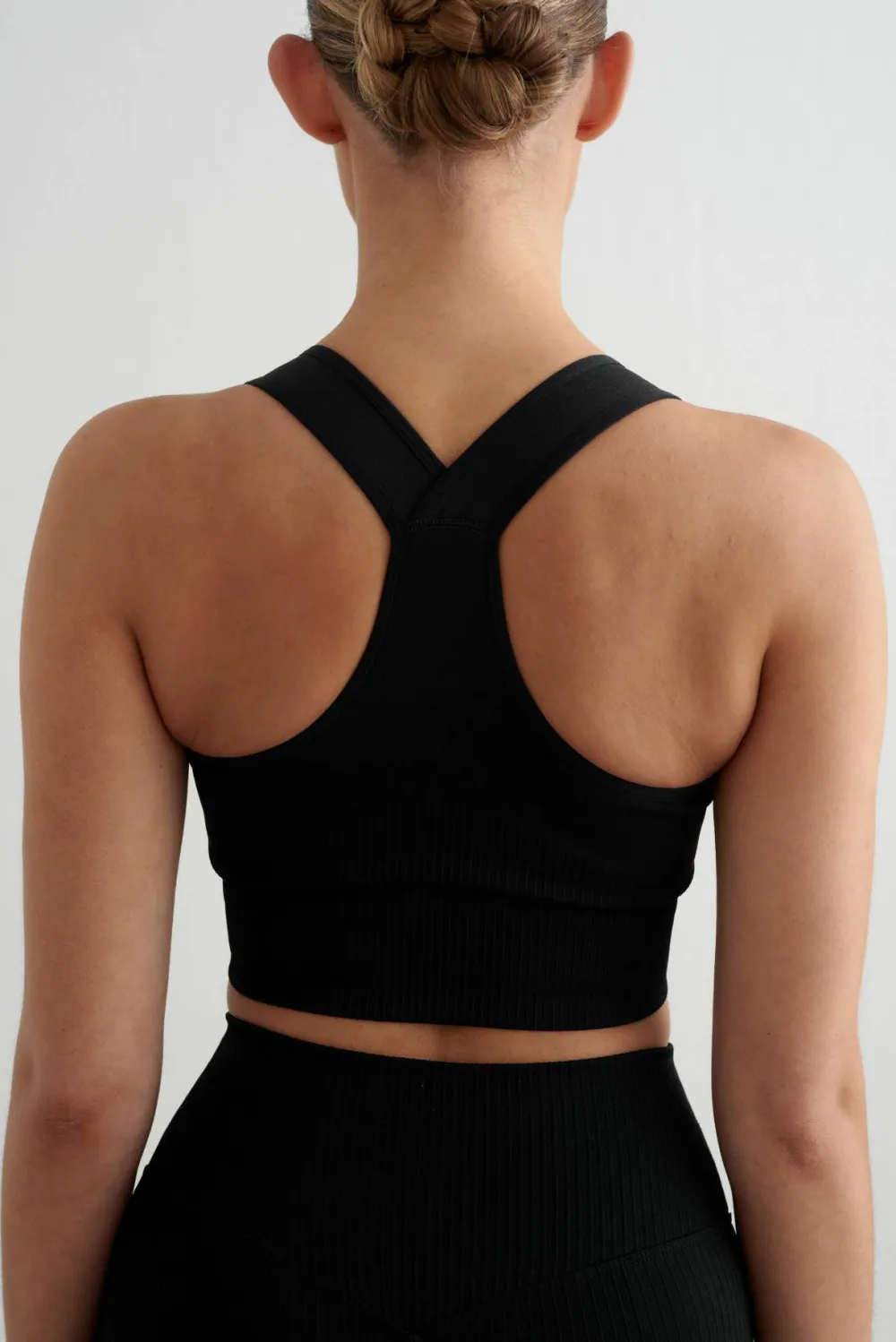 Aim'n Women's High Support Ribbed Bra Black Clearance