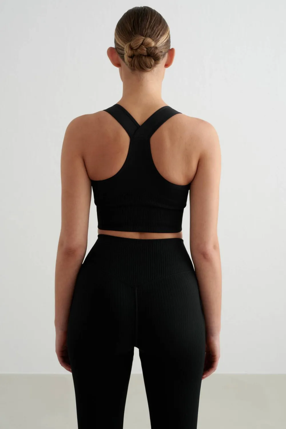 Aim'n Women's High Support Ribbed Bra Black Clearance
