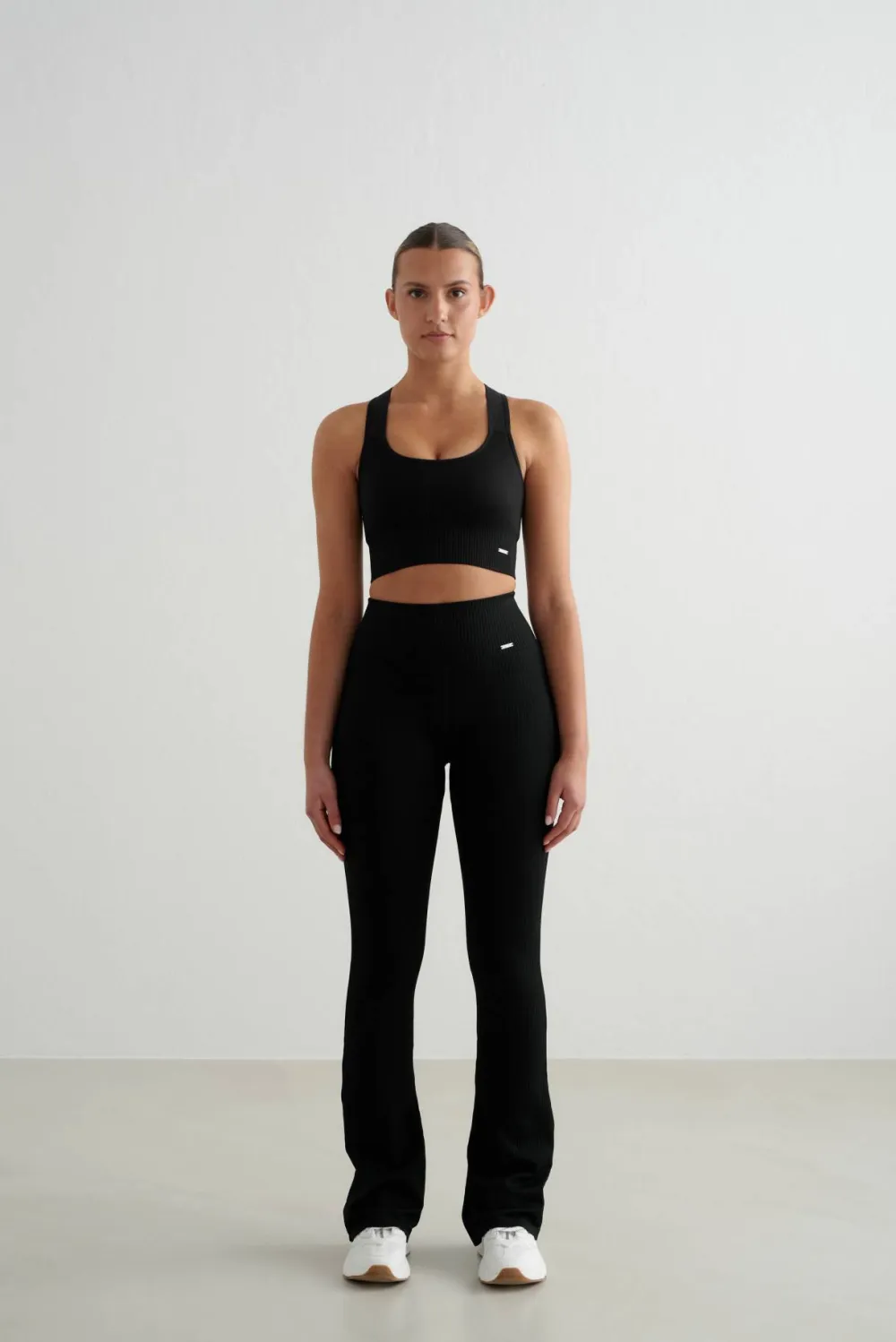 Aim'n Women's High Support Ribbed Bra Black Clearance