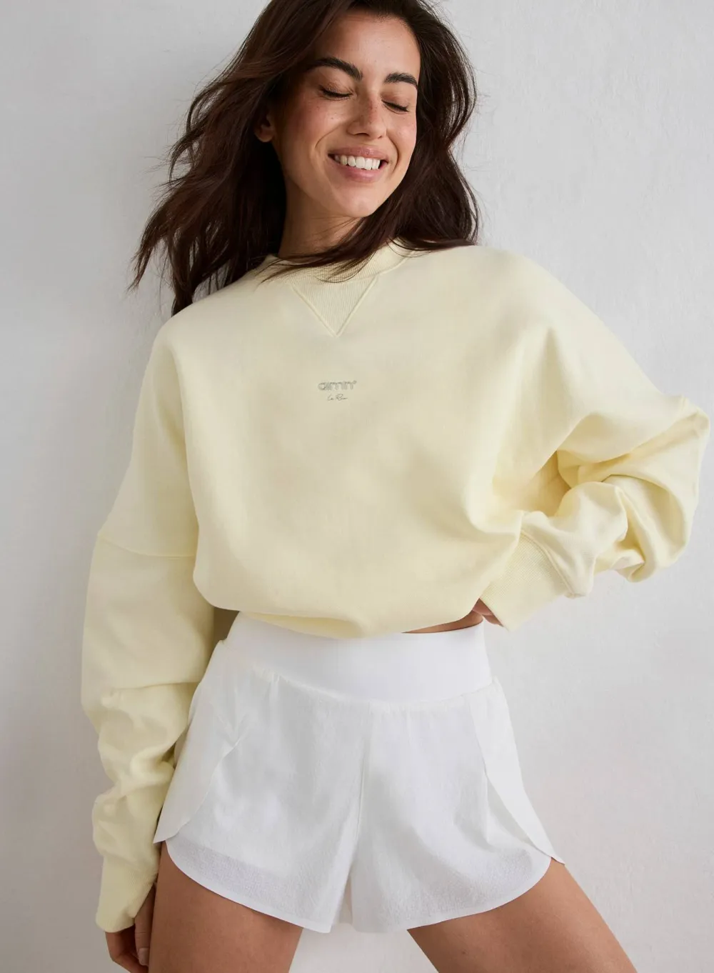 Aim'n Women's Le Run Running Sweatshirt Lemon White Clearance