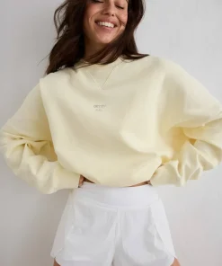 Aim'n Women's Le Run Running Sweatshirt Lemon White Clearance