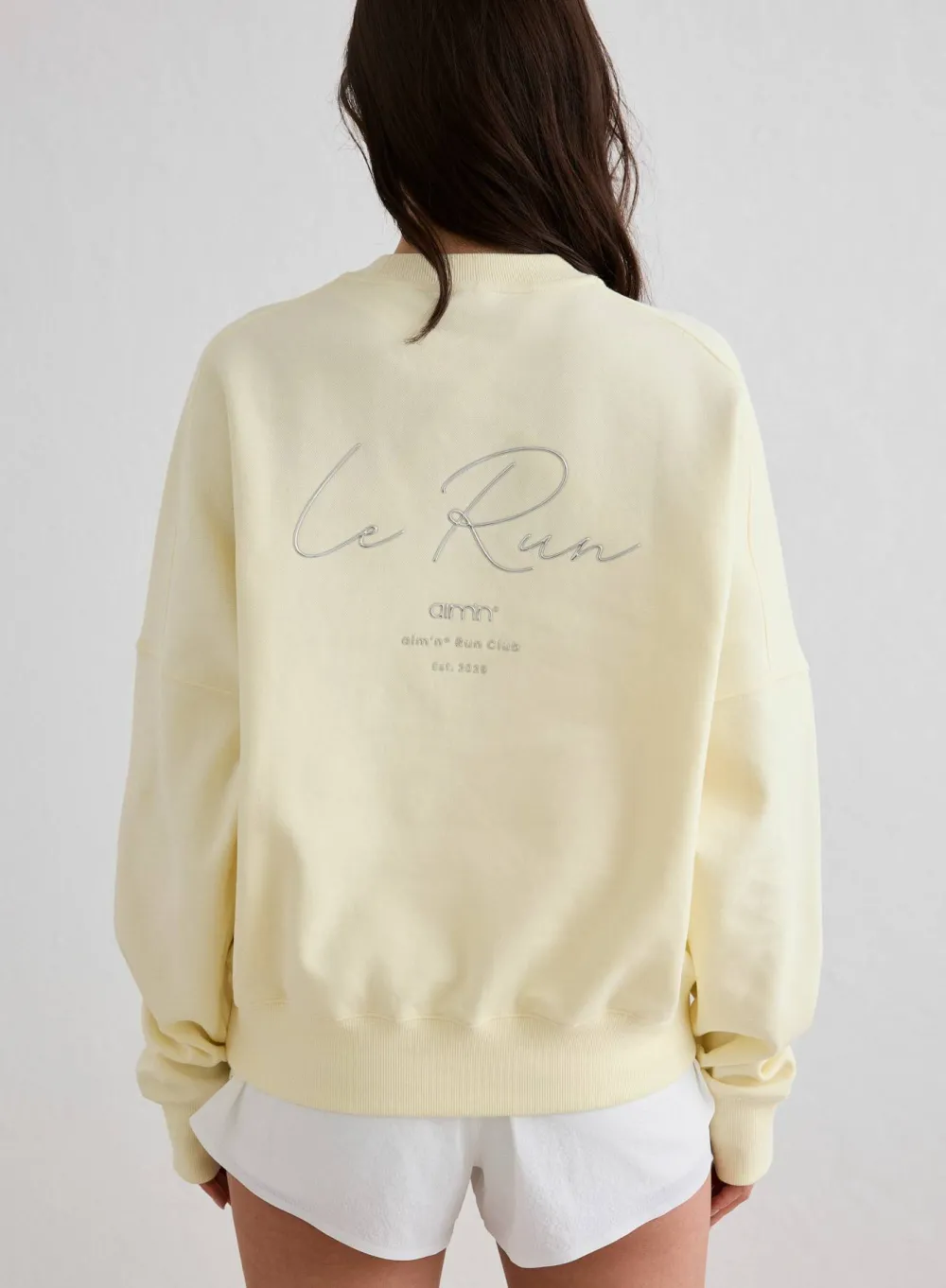 Aim'n Women's Le Run Running Sweatshirt Lemon White Clearance