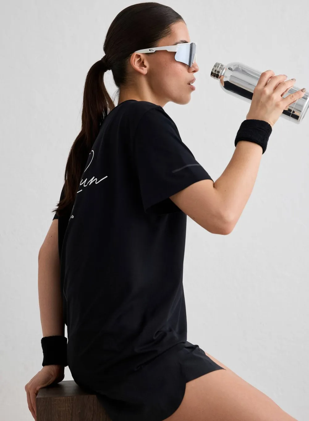 Aim'n Women's Le Run Seamless Running T-Shirt Black New