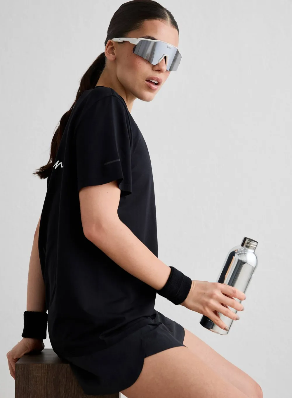 Aim'n Women's Le Run Seamless Running T-Shirt Black New