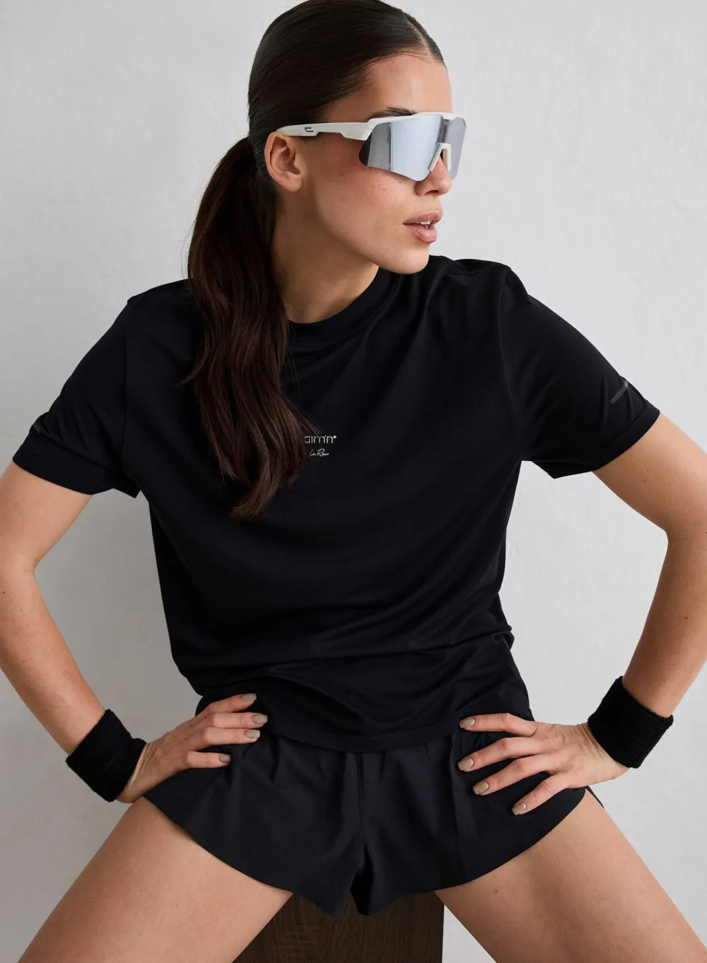 Aim'n Women's Le Run Seamless Running T-Shirt Black New