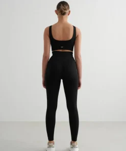 Aim'n Women's Ribbed Seamless Tights Black