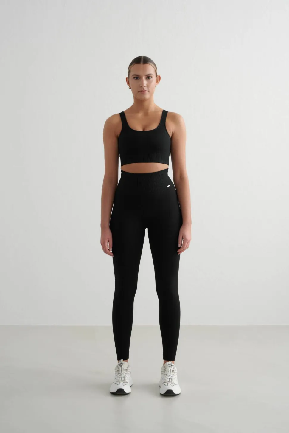 Aim'n Women's Ribbed Seamless Tights Black