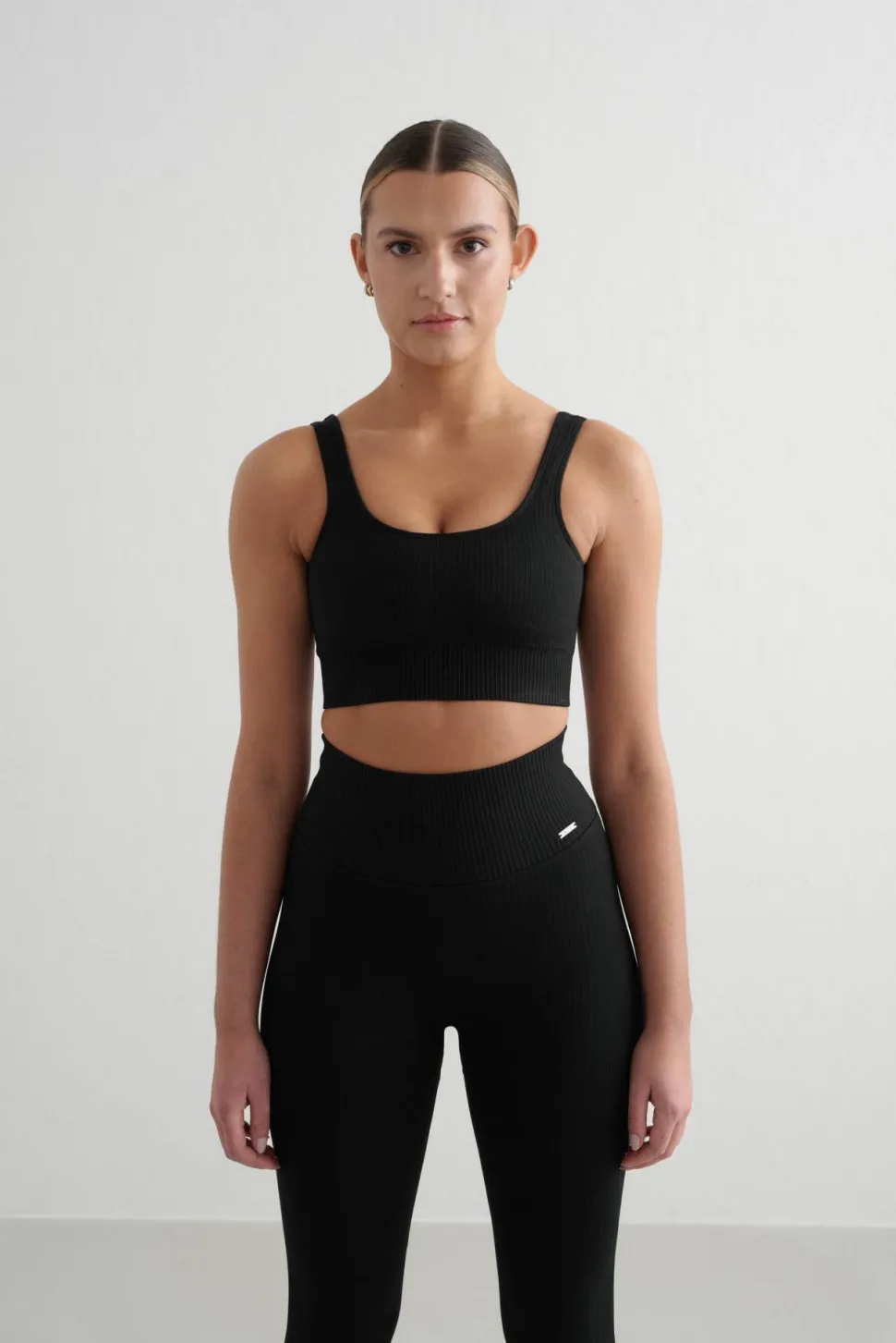 Aim'n Women's Ribbed Seamless Tights Black