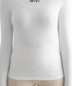 Aim'n Women's Soft Basic Long Sleeve White