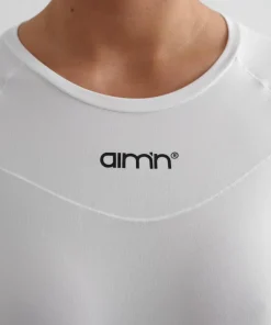 Aim'n Women's Soft Basic Long Sleeve White