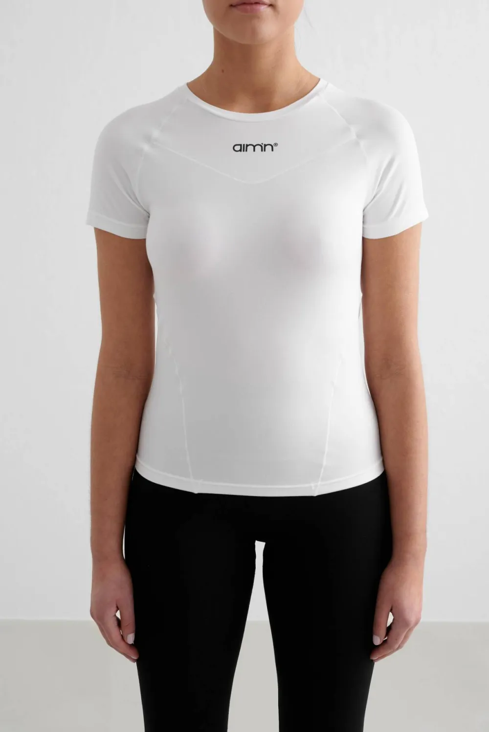 Aim'n Women's Soft Basic Short Sleeve White Online