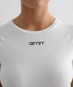 Aim'n Women's Soft Basic Short Sleeve White Online