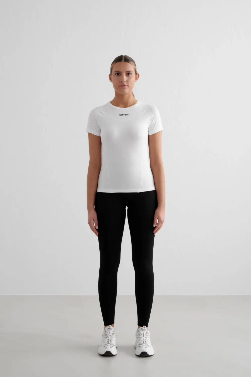 Aim'n Women's Soft Basic Short Sleeve White Online