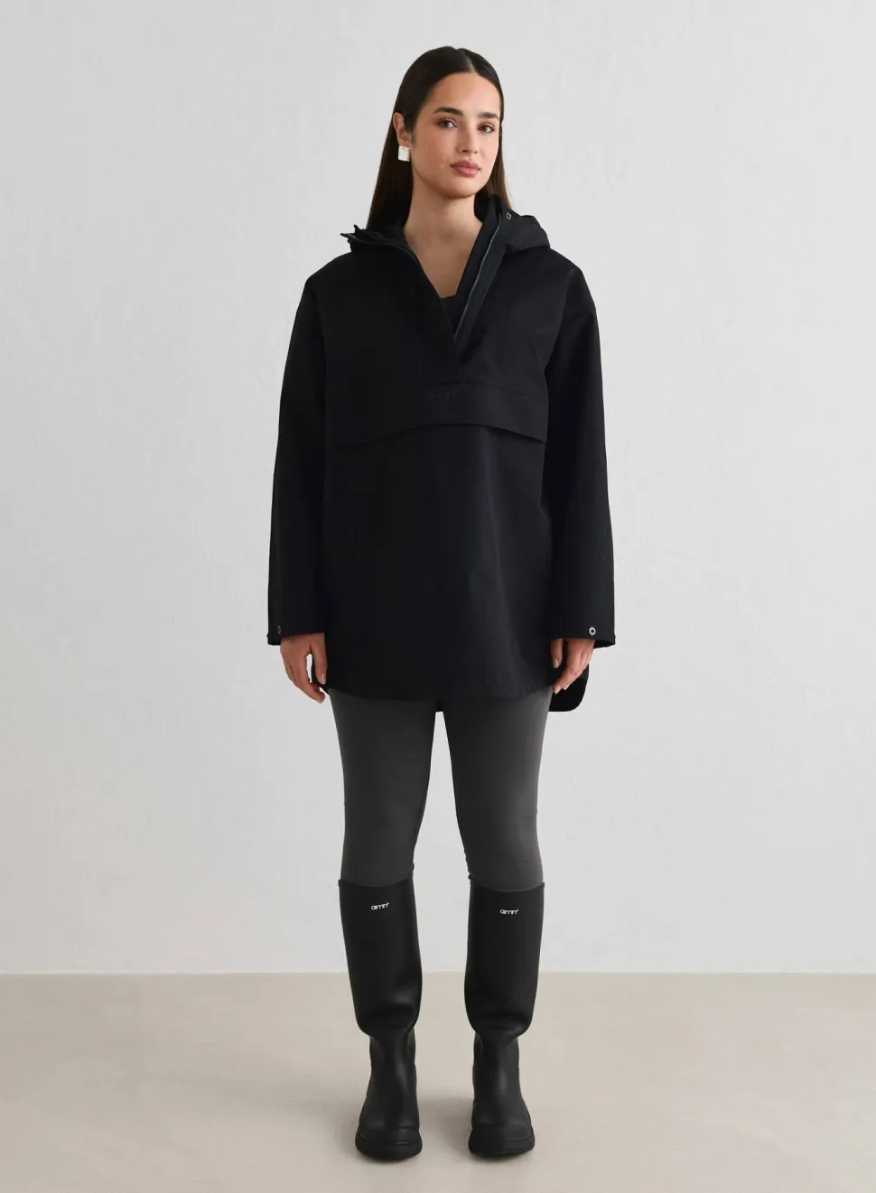 Aim'n Women's Waterproof Oversized Anorak Black