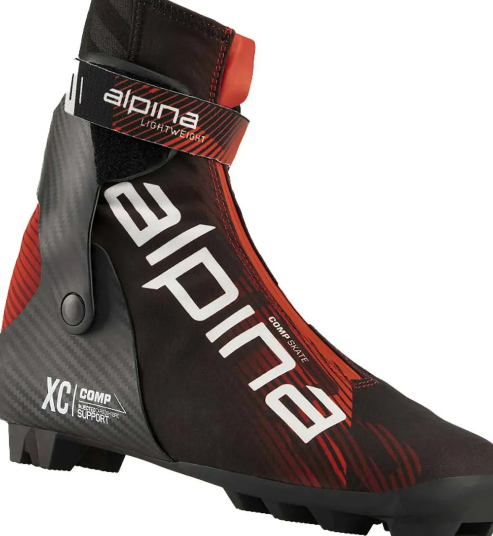 Alpina Unisex Comp Skate Black/Red Hot