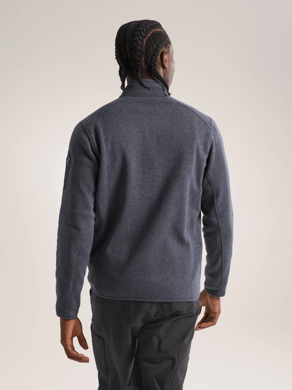 Hot Men's Covert Cardigan Dark Stratus Heather/Balck Sapphire Herrtröjor & Skjortor