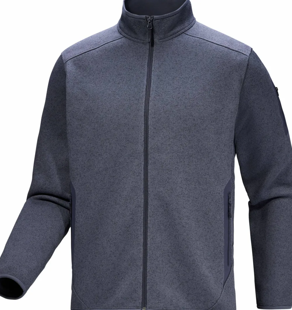 Hot Men's Covert Cardigan Dark Stratus Heather/Balck Sapphire Herrtröjor & Skjortor