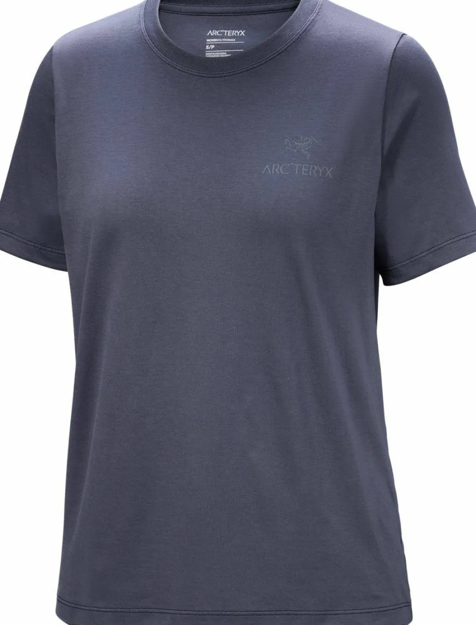 Arc'teryx Women's Kragg Sl Cotton Emblem Crew Shortsleeve Dark Stratus