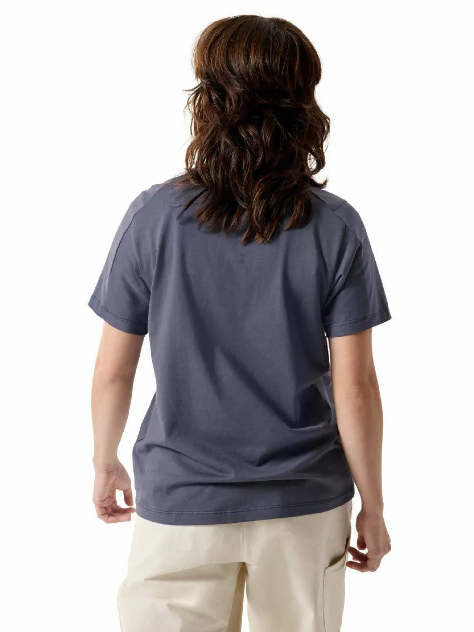 Arc'teryx Women's Kragg Sl Cotton Emblem Crew Shortsleeve Dark Stratus