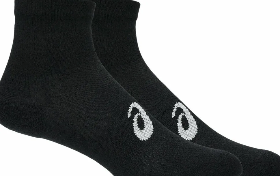 Asics 3 Pack Quarter Sock Performance Black