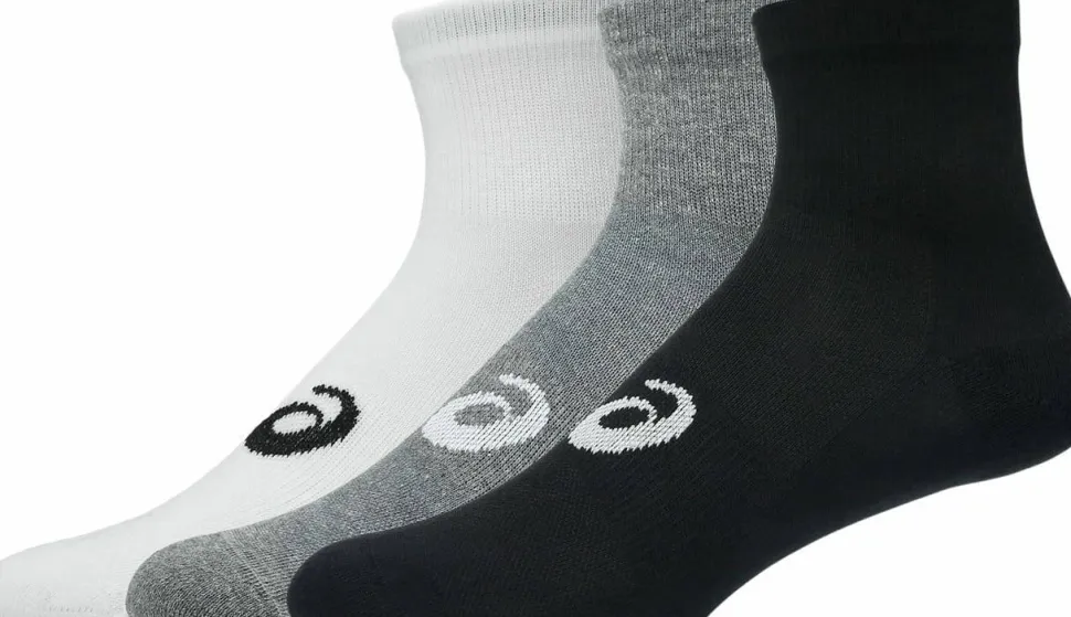 Asics 3 Pack Quarter Sock Multi