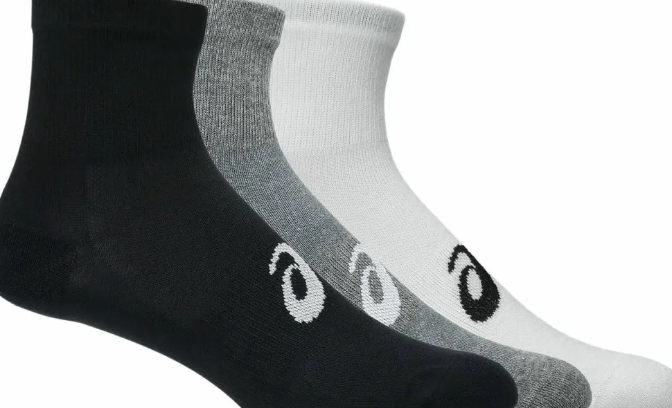Asics 3 Pack Quarter Sock Multi