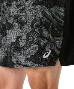 Asics Men's Fujitrail All Over Print 5in Shorts Performance Black/Carbon/Cream Online