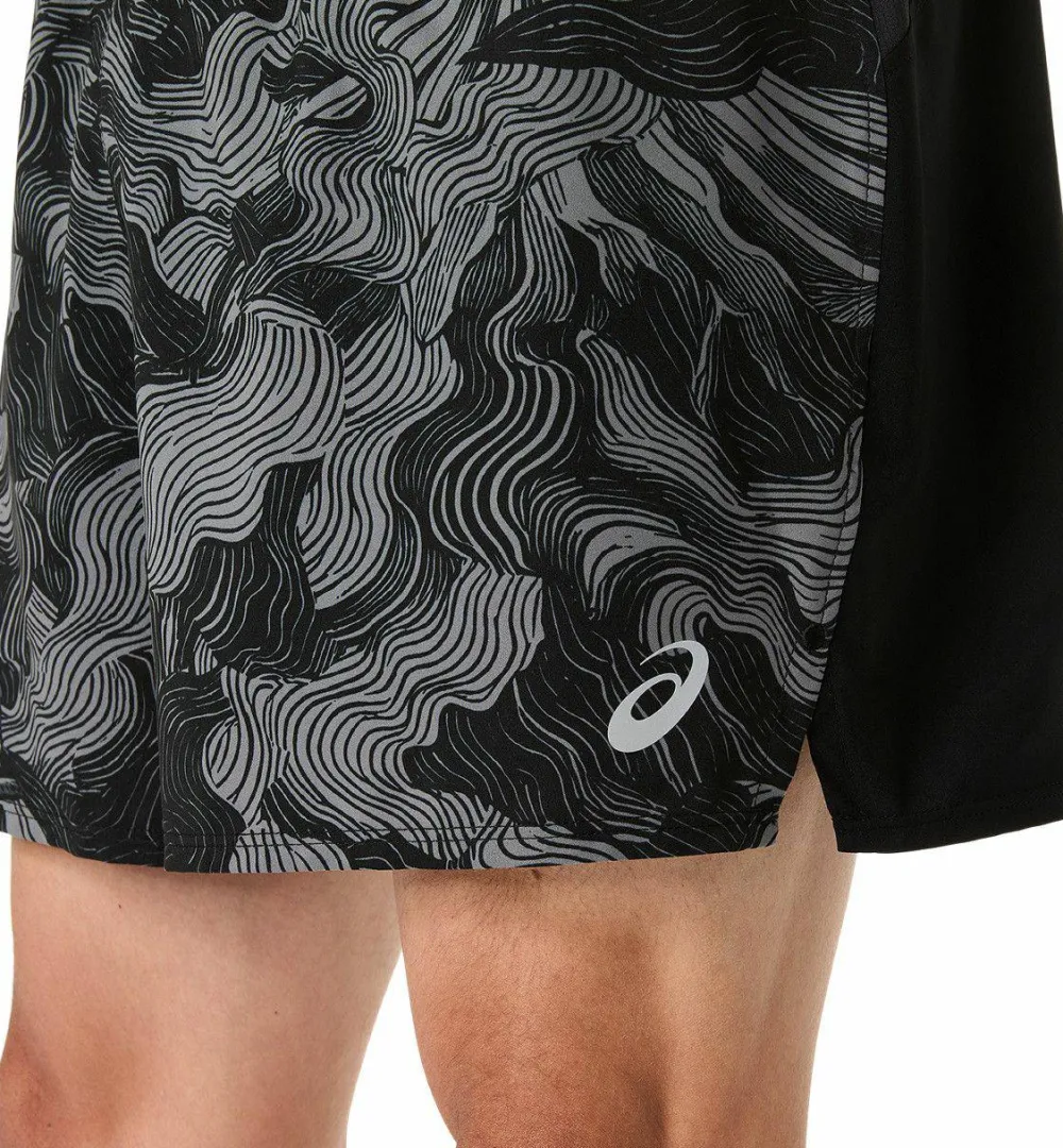 Asics Men's Fujitrail All Over Print 5in Shorts Performance Black/Carbon/Cream Online