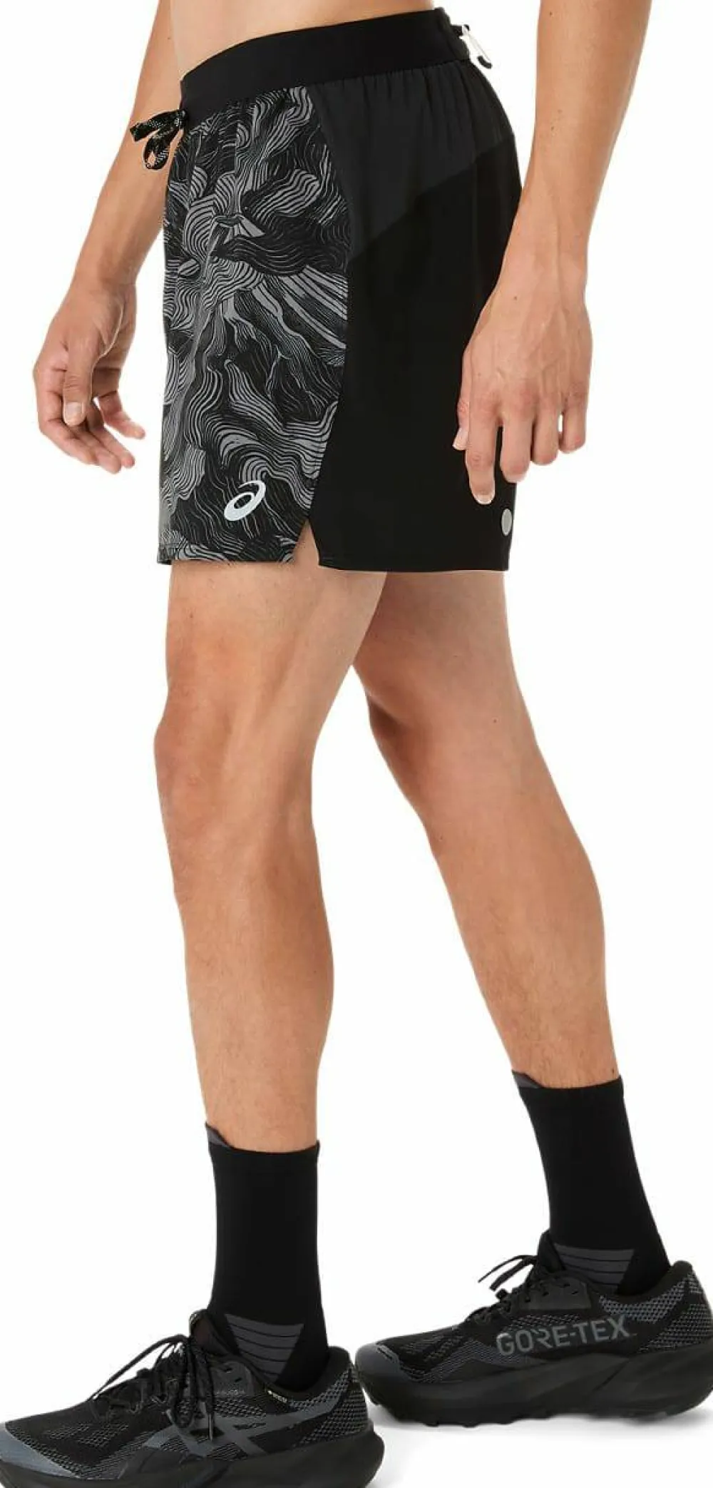 Asics Men's Fujitrail All Over Print 5in Shorts Performance Black/Carbon/Cream Online